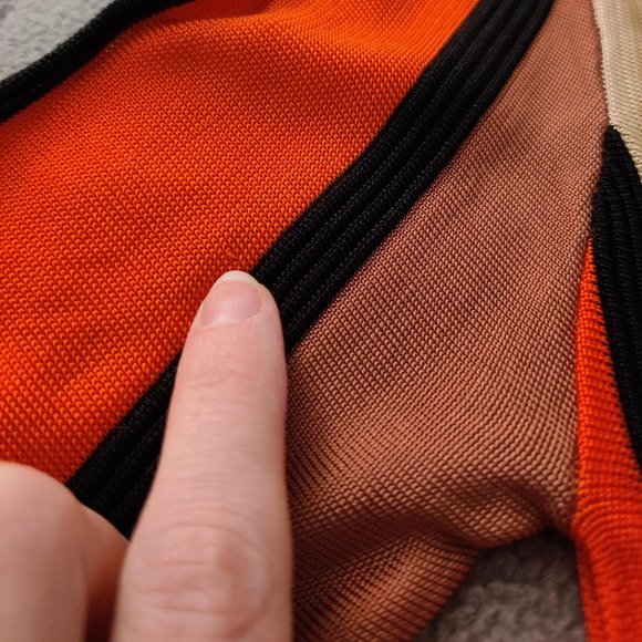 Scotch & Soda Orange Knit Striped Top Sz Small - Picture 16 of 16